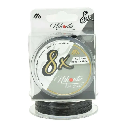 Plecionka na przypony Mikado Nihonto Octa Braid 0.20mm 10m czarna