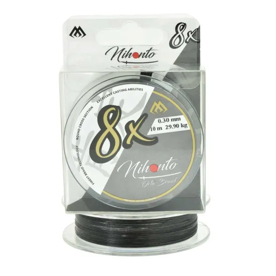 Plecionka na przypony Mikado Nihonto Octa Braid 0.30mm 10m czarna