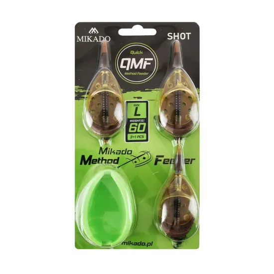 Zestaw Quick Method Feeder Shot 3 x koszyk 60g + forma Mikado