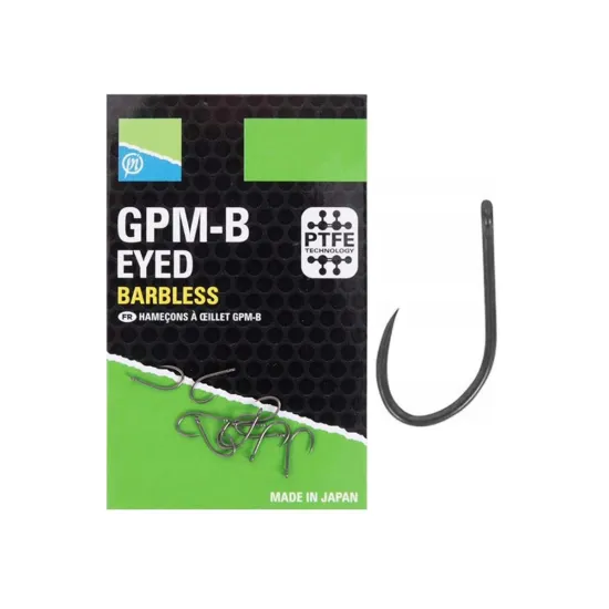 Haczyki bezzadziorowe Preston GPM-B Eyed Barbless rozmiar 14 10 sztuk