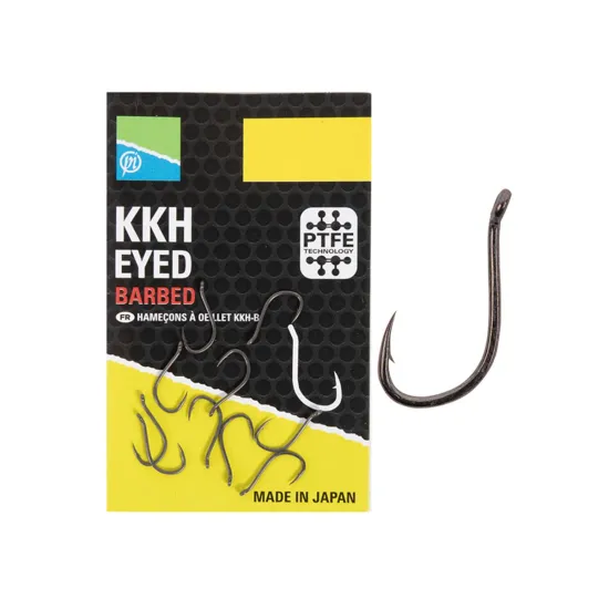 Haczyki z zadziorem Preston KKH Eyed Barbed rozmiar 10 10 sztuk
