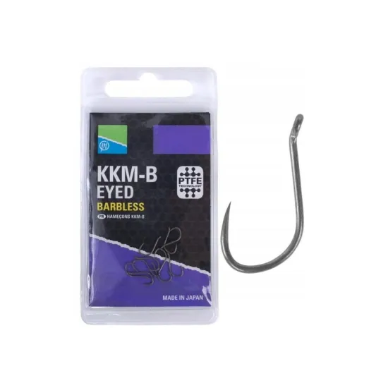 Haczyki bezzadziorowe Preston KKM-B Eyed Barbless rozmiar 12 10 sztuk