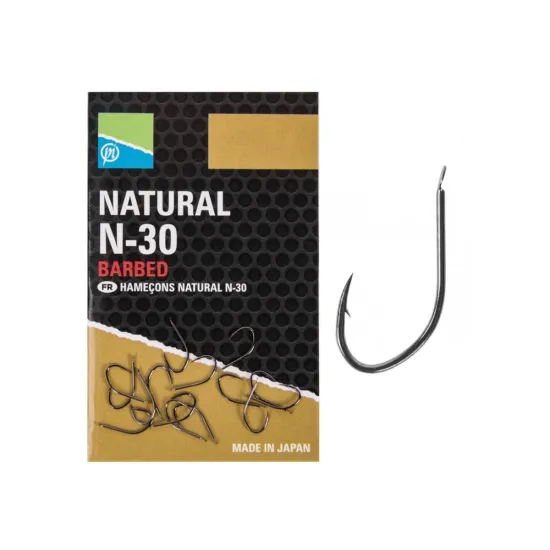 Haczyki z zadziorem Preston Natural N-30 rozmiar 16 10 sztuk