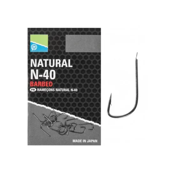 Haczyki z zadziorem Preston Natural N-40 rozmiar 16 10 sztuk