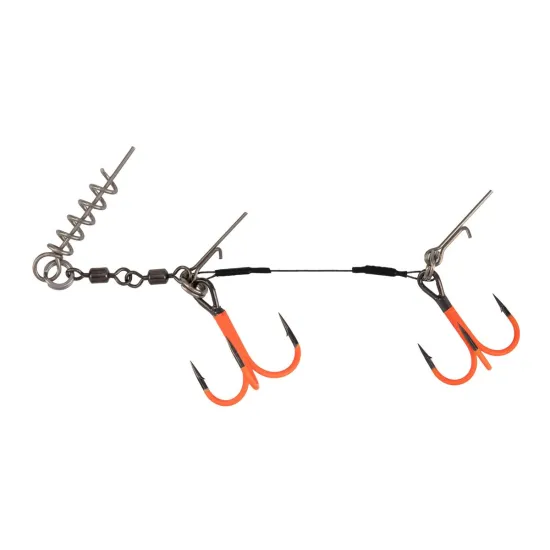 Dozbrojka z wkrętem Mikado Jaws Evo Double Titanium UV#2/0 30kg