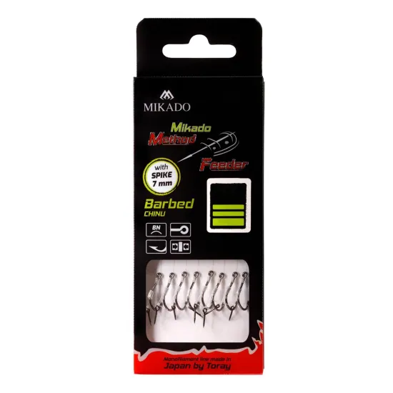 Haczyki z przyponem Mikado Method Feeder z igłą rozmiar 14 8 sztuk