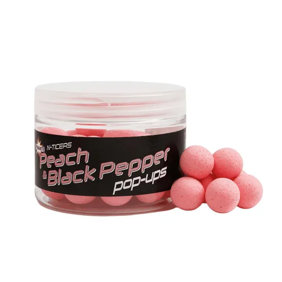 Kulki Pop-Ups N-Ticers Peach & Black Pepper 15mm Dynamite Baits