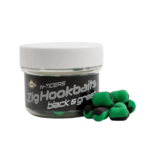 Pellet haczykowy pływający N-Ticers Zig Hookbaits Black & Green 12x6mm Dynamite Baits