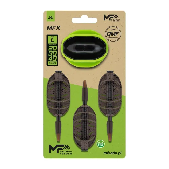 Zestaw Method Feeder MFX QMF rozmiar L koszyk 20, 30, 40g + forma Mikado