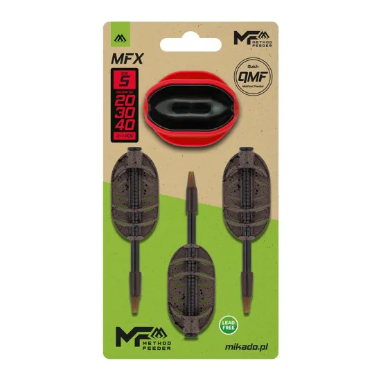 Zestaw Method Feeder MFX QMF rozmiar S koszyk 20, 30, 40g + forma Mikado