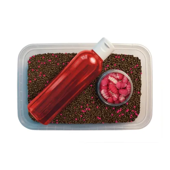Multipack Feeder Bait 3w1 Liquid, Mini Ślimak, Pellet, - aromat truskawka-125524
