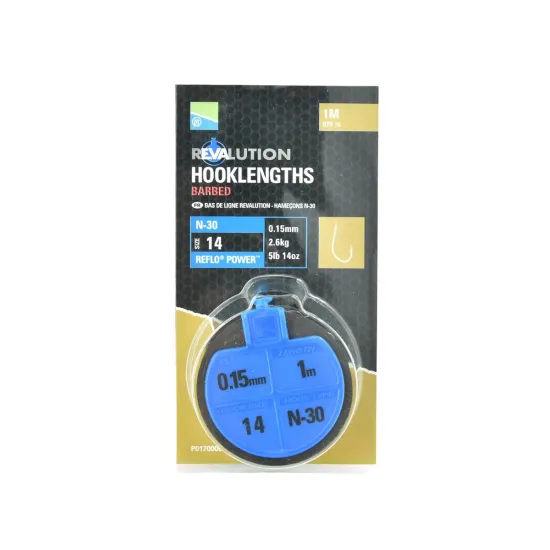Haki z przyponem N30 Revalution Preston rozmiar 14 10 sztuk