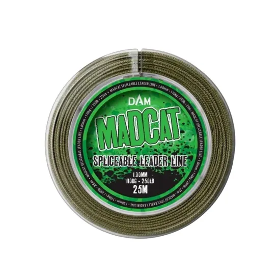 Plecionka przyponowa, sumowa DAM Madcat Spliceable Leader 110kg 25m 1,00m