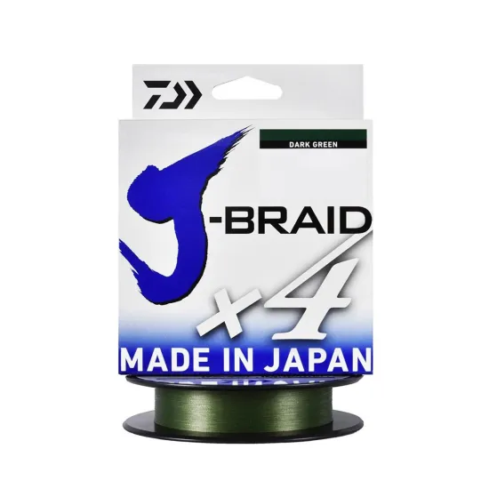Plecionka spinningowa Daiwa J-Braid X4E ciemnozielona 0.21mm 135m