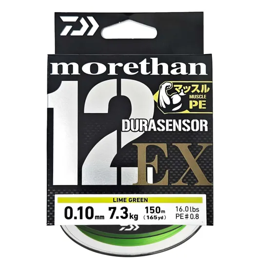 Plecionka spinningowa Daiwa Morethan Durasensor 12 EX+SI3 0.10mm 150m lime green