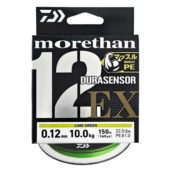 Plecionka spinningowa Daiwa Morethan Durasensor 12 EX+SI3 0.12mm 150m lime green
