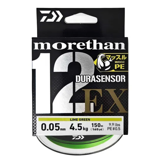 Plecionka spinningowa Daiwa Morethan Durasensor 12 EX+SI3 0.05mm 150m lime green