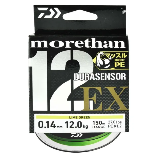 Plecionka spinningowa Daiwa Morethan Durasensor 12 EX+SI3 0.14mm 150m lime green