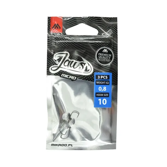 Główka jigowa Mikado Jaws Micro 0,8g rozmiar 10 3 sztuki