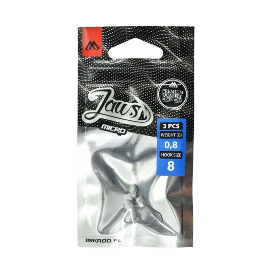 Główka jigowa Mikado Jaws Micro 0,8g rozmiar 8 3 sztuki