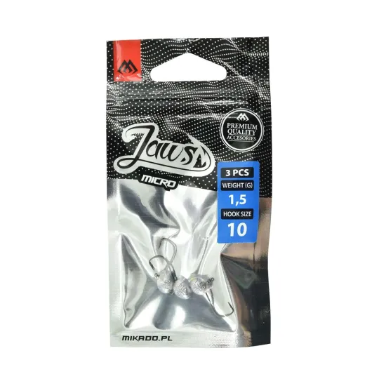 Główka jigowa Mikado Jaws Micro 1,5g rozmiar 10 3 sztuki