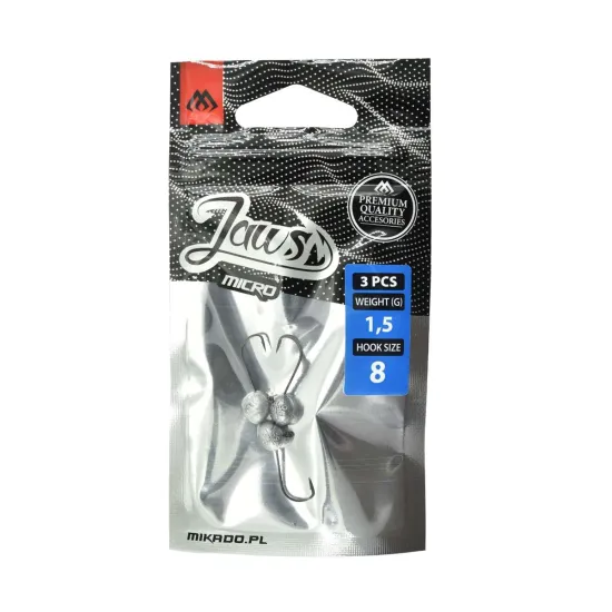 Główka jigowa Mikado Jaws Micro 1,5g rozmiar 8 3 sztuki