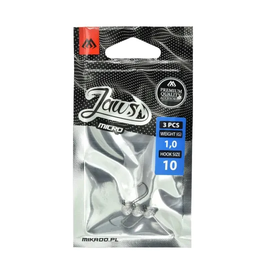Główka jigowa Mikado Jaws Micro 1g rozmiar 10 3 sztuki