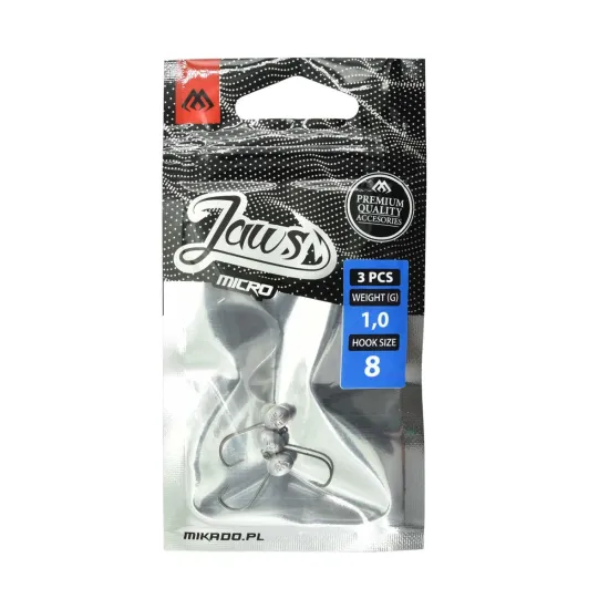 Główka jigowa Mikado Jaws Micro 1g rozmiar 8 3 sztuki