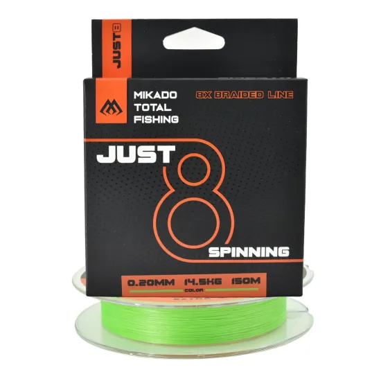 Plecionka spinningowa Mikado Just 8 0.20mm 150m fluo zielona