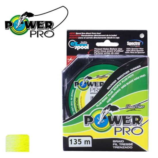 Plecionka spinningowa Power Pro Hi-Vis Yellow 0,15mm 135m