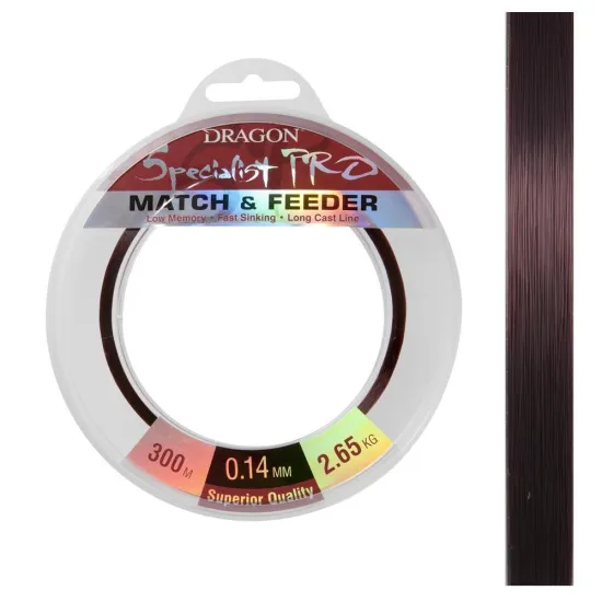 Żyłka spławikowa, feederowa Dragon Specialist Pro Match & Feeder 0.14mm 300m