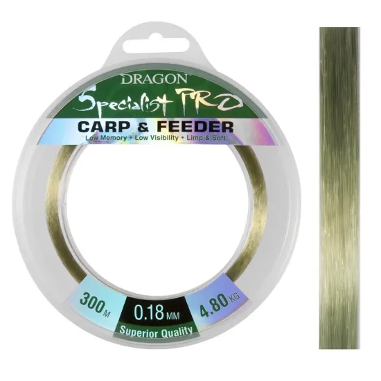 Żyłka karpiowa Dragon Specialist Pro Carp&Feeder 0.18mm 300m