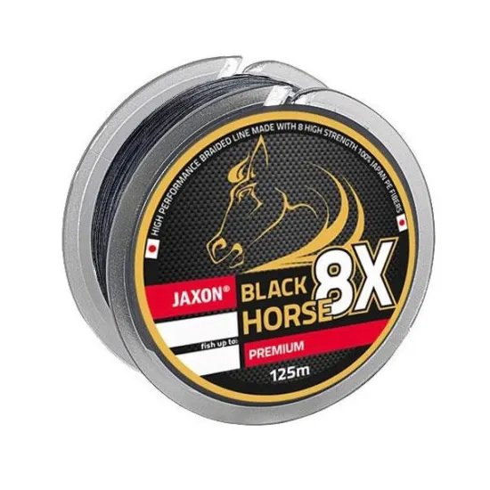 Plecionka spinningowa Jaxon Black Horse 8X Premium 0.14mm 125m