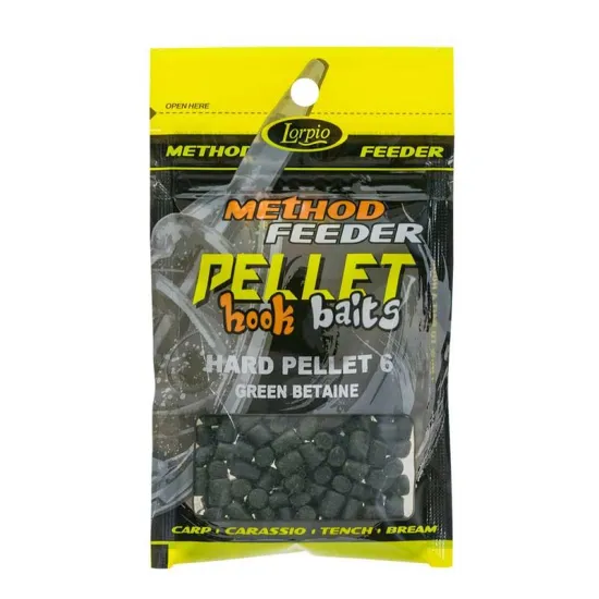 Pellet haczykowy hard pellet 6mm Green Betaine Lorpio 25g