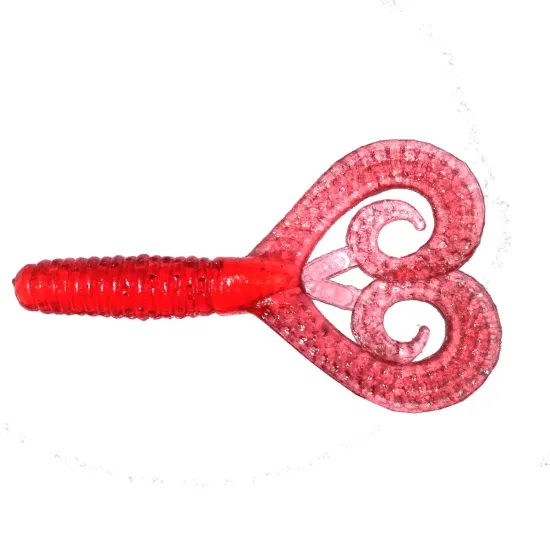 Twister 9,5 cm MFST czerwony z brokatem Manns
