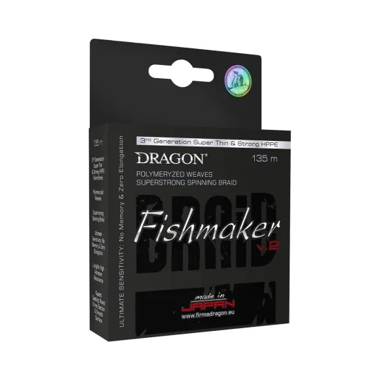 Plecionka spinningowa Dragon Fishmaker V.2 jasnoszara 0.25mm 135m