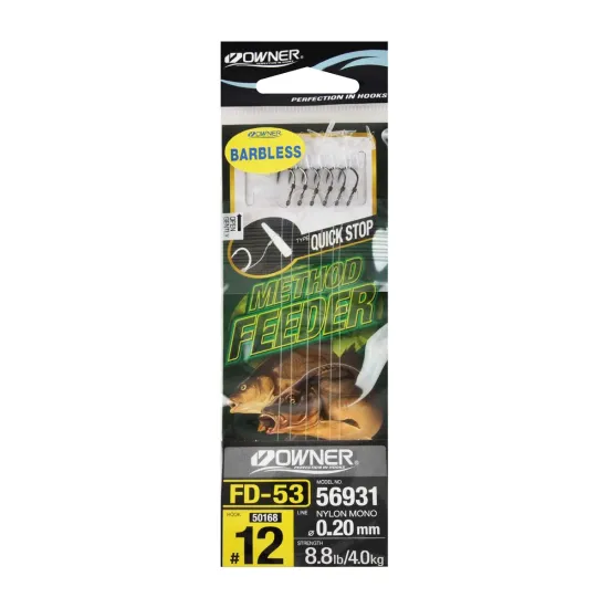Haczyki z przyponem Owner FD53 rozmiar 12