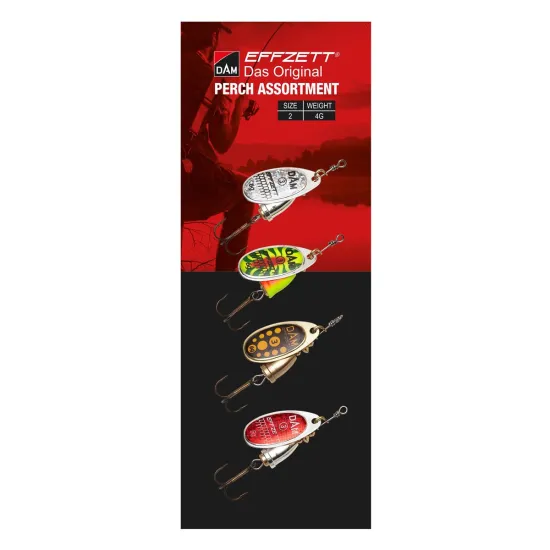 Zestaw błystek obrotowych FZ Perch Assortment 4g #2 4 sztuki