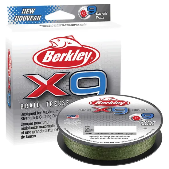 Plecionka spinningowa Berkley X9 Braid Low Vis Green 0.17mm 150m