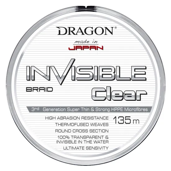 Plecionka spinningowa Dragon Invisible Clear przezroczysta 0.25mm 135m