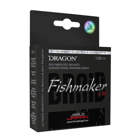 Plecionka spinningowa Dragon Fishmaker V.2 pomarańczowa 0.18mm 135m