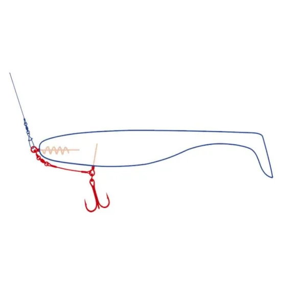 Dozbrojka z korkociągiem 1x7 Surflon no.2/0 27kg 12cm 2 sztuki Dragon-65199