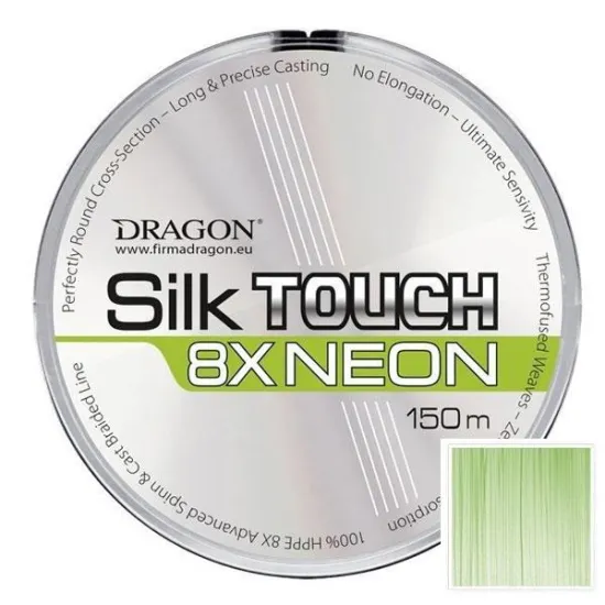 Plecionka spinningowa Dragon Silktouch 8X Neon 0.18mm 150m