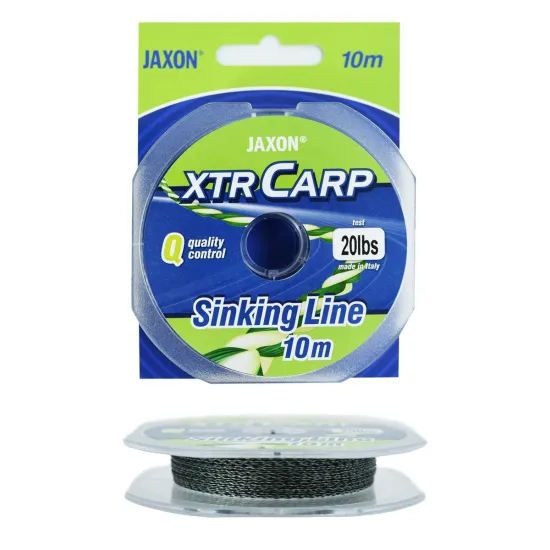 Plecionka przyponowa, karpiowa Jaxon Pro Carp Sinking Line 20lbs 10m zielona