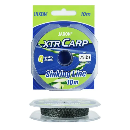 Plecionka przyponowa, karpiowa Jaxon Pro Carp Sinking Line 25lbs 10m zielona