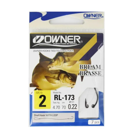 Haczyki z przyponem Owner RL173 rozmiar 2 - czarny