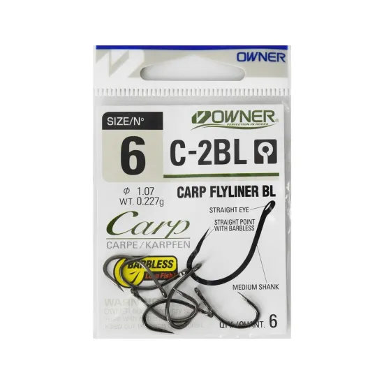 Haczyki karpiowe Owner Carp C2BL rozmiar 6 6 sztuk
