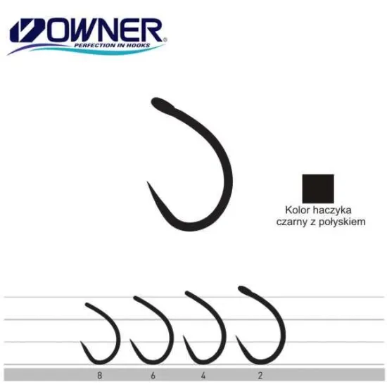 Haczyki karpiowe Owner Carp C3BL rozmiar 4 6 sztuk-68319