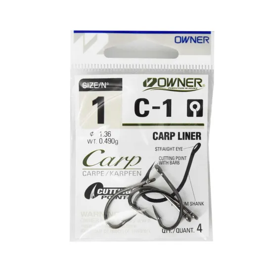 Haczyki karpiowe Owner Carp C1 rozmiar 1 4 sztuki