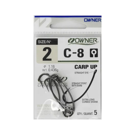 Haczyki karpiowe Owner Carp C8 rozmiar 2 5 sztuk
